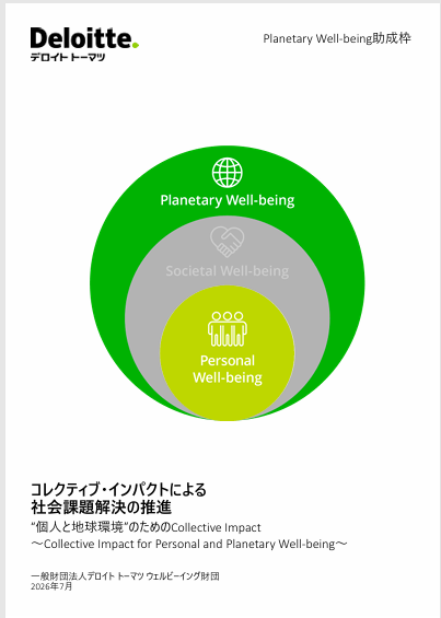 第6回「コレクティブ・インパクトによる社会課題解決の推進」Planetary Well-being助成枠